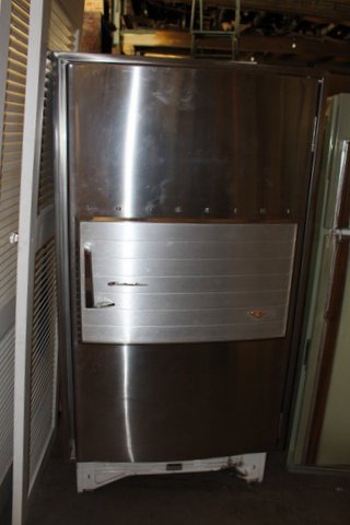 brown refrigerator