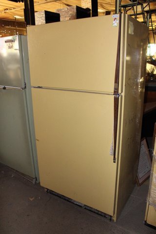 tan refrigerator